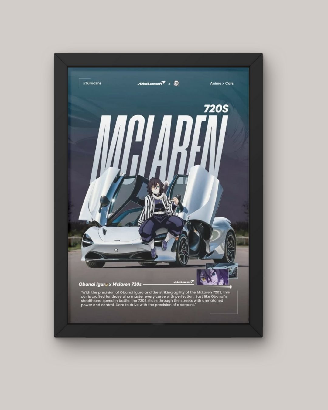 Mclaren 720 x Anime Frame